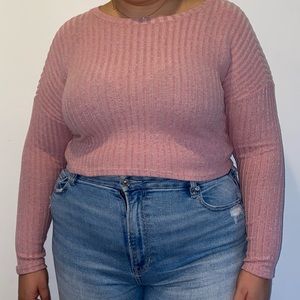 PLUS SIZE Cropped long sleeve
